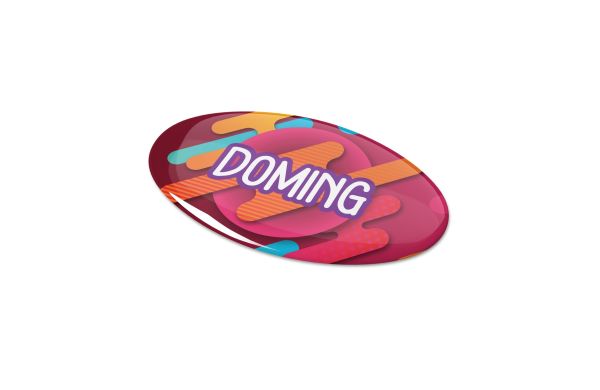 Doming Oval 30x15 mm, weiss