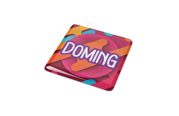 Doming Quadrat 25x25 mm, weiss