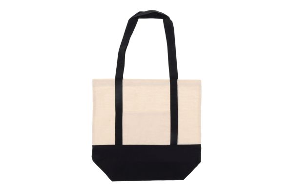 Einkaufstasche aus Baumwolle OEKO-TEX® 140g-m² 40x10x35cm, schwarz