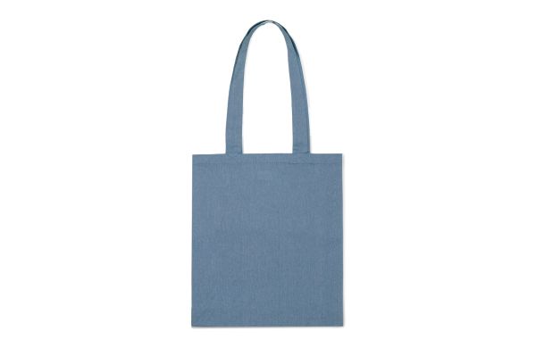Einkaufstasche aus recycelter Baumwolle 38x42x10cm, blau