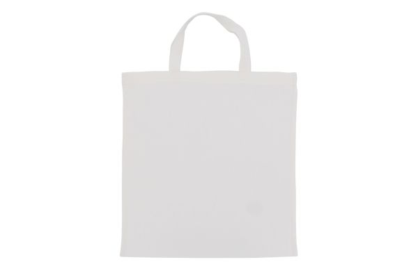 Einkaufstasche OEKO-TEX® 140g-m² 38x42 cm kurze Henkel, weiss