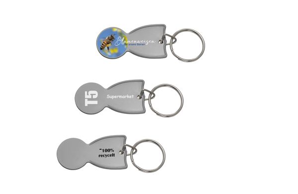Einkaufswagenlöser Recycling mit Ring_ grau