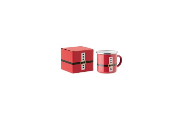 Emaille-Becher 300ml SANTAMEL, rot