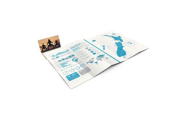 Faltplan Concept-Card Small Recycling-Inhaltspapier 85 × 55 mm Karton-Umschlag - 40 Kacheln