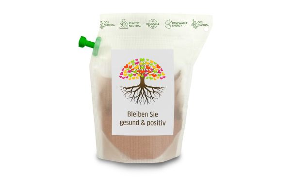 Geschenkartikel / Präsentartikel: Tee-Brühbeutel, Bleiben Sie Gesund & positiv, Tasty Berry, wiederverwendbar