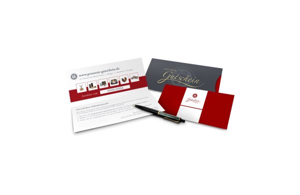 Geschenkgutschein Rot, große Auswahl an Präsenten, Lifestyle- und Wellnessprodukten, Kategorie 10 €