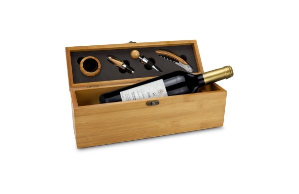 Geschenkset / Präsenteset: Wein in Bambuskiste