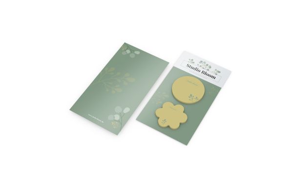 Haftnotiz-Karte Note-Card Form - Kreis/Kugel - Blume/Wolke