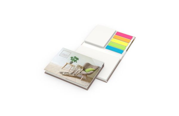 Haftnotiz-Set Brüssel Recycling-Haftpapier 50/50 Haftzettel Umschlag recycelt - unbedruckt, Papier-Hardcover matt
