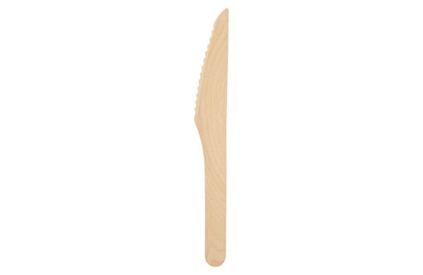 Holzbesteck Woolly Messer, weiss