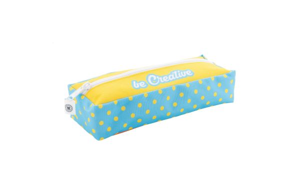 Individuelle RPET Stiftetasche Bloppy, weiß