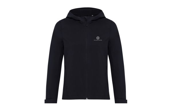 Iqoniq Makalu Damen Softshelljacke aus recyceltem Polyester, schwarz, L