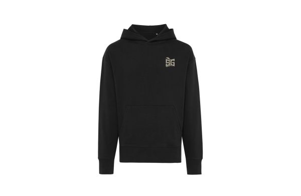 Iqoniq Yoho Relax-Hoodie aus recycelter Baumwolle/schwarz/L
