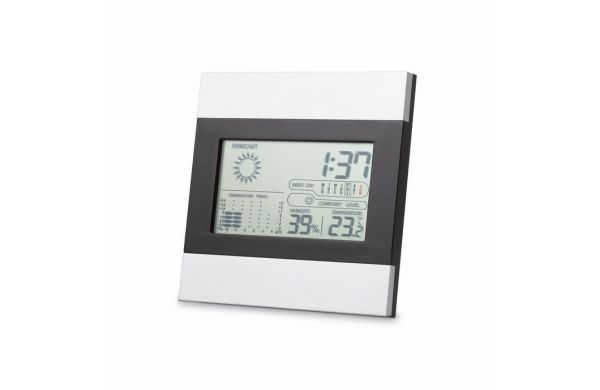 RIPPER Wetterstation und Uhr - silber matt