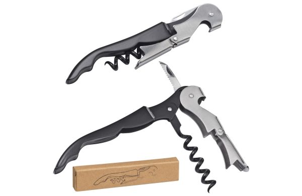 Kellnermesser aus Metall - schwarz