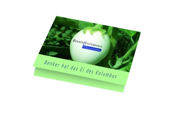 Klappkärtchen Eierbaum, 90 x 60 mm Eierbaumsamen 