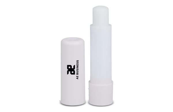 Klassischer Lippenpflegestift aus recycelten Materialien, weiss