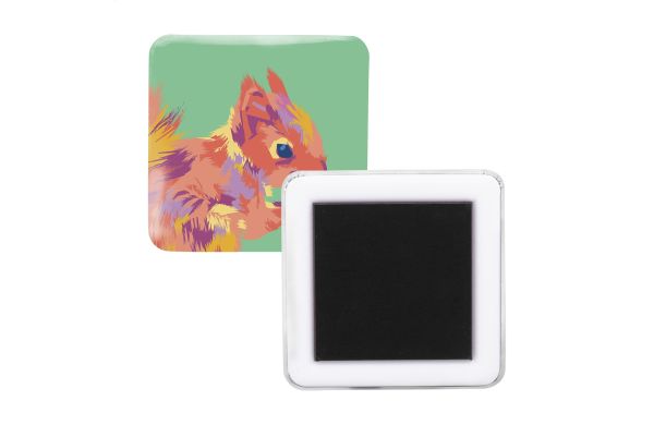Kühlrschrankmagnet MagBadge Square, weiß