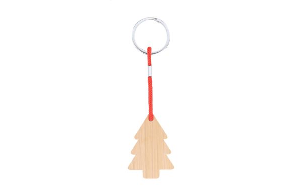 Kymor Weihnachtsbaum-Anhänger, natur, rot, Tannenbaum