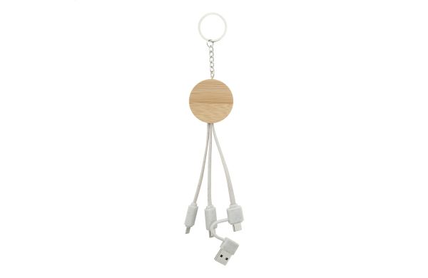 Ladekabel-Schlüsselanhänger Mugory, weiss
