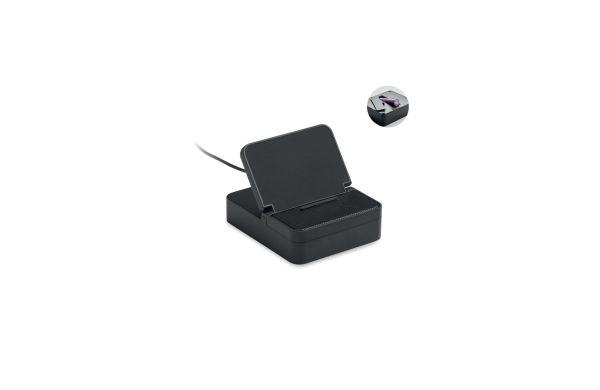 Ladestation mit wireless Lautsprecher, Schwarz