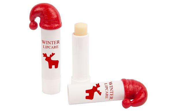 Lippenpflegestift "LipNic" mit Nikolausmütze weiß