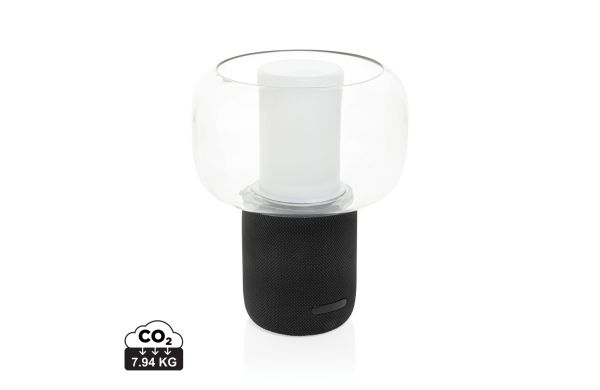 Lux 10W Lautsprecherlampe aus RCS recyceltem Kunststoff, schwarz