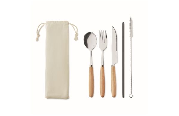 CUSTA SET Besteck-Set Edelstahl - beige