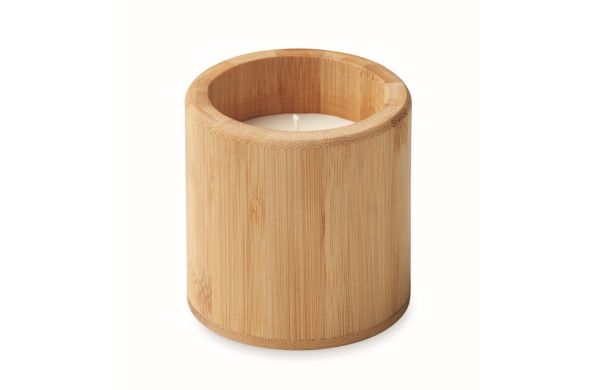GIZA Kerze mit Halter 160 g - holzfarben
