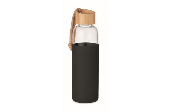 CHAI Trinkflasche Glas 500 ml - schwarz