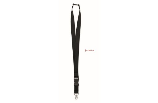 WIDE LANY Lanyard mit Metallkarabiner - schwarz