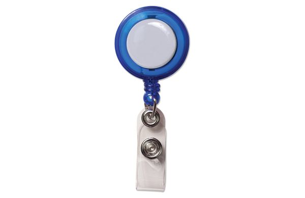Namensschildhalter, transparent blau