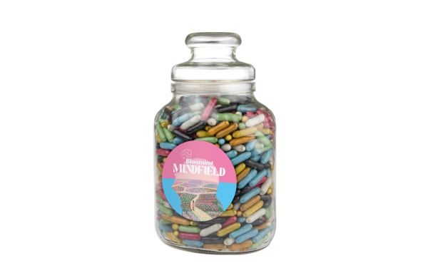Nostalgisches Bonbonglas, transparent, transparent, Lakritzstangen Mix