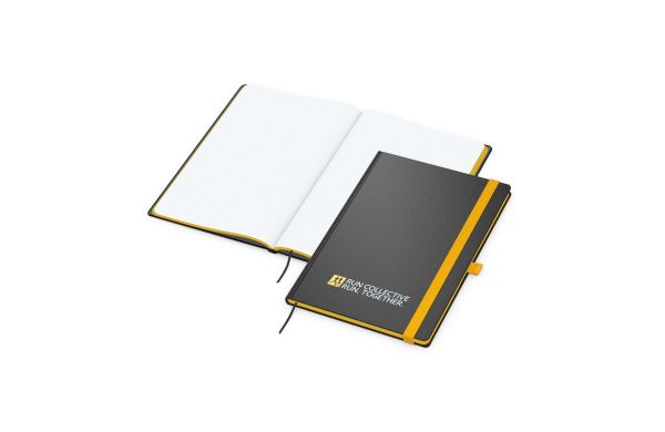 Notizbuch Hardcover Color-Book Ausstattung farbig - gepunktet, Siebdruck-Digital
