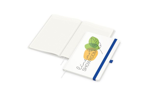 Notizbuch Match-Book Recycling-Inhaltspapier Hardcover - kariert, Recyclingpapier kaschiert