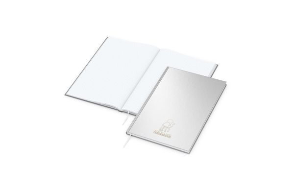 Notizbuch Note-Book Ecken spitz Hardcover matt-farbig - gepunktet