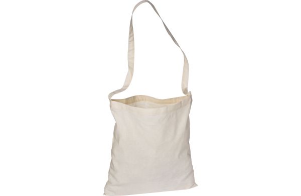 Oeko-Tex STANDARD 100 zertifizierte Baumwolltasche mit langem Henkel - weiß