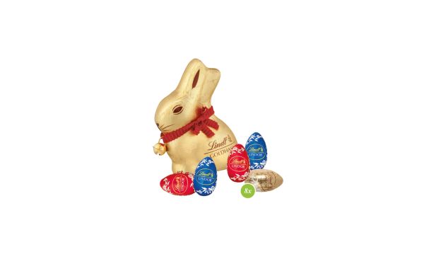 Oster-Werbewürfel mit Schokolade von Lindt