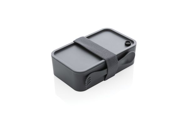 PP Lunchbox mit Göffel/anthrazit