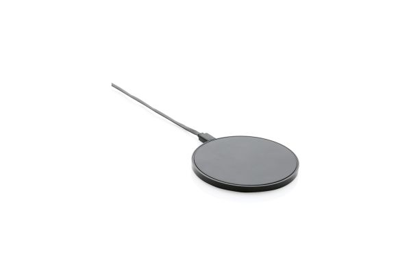 10W Wireless Charger aus RCS Standard recyceltem Kunststoff/schwarz