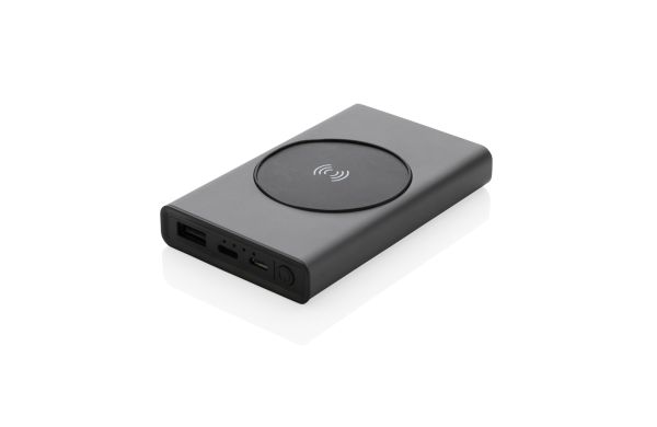 Terra 5000mAh Powerbank  aus RCS Aluminium, 5W Wireless/grau