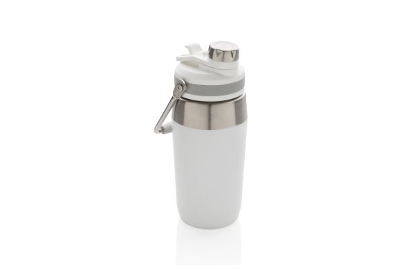 500ml Vakuum StainlessSteel Flasche mit Dual-Deckel-Funktion/weiß