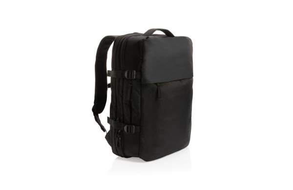 Swiss Peak AWARE™ RPET 15.6" erweiterbarer Wochenendrucksack/schwarz