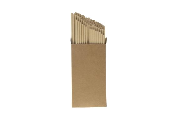 Papierstrohhalm 100er Set "Natur", braun