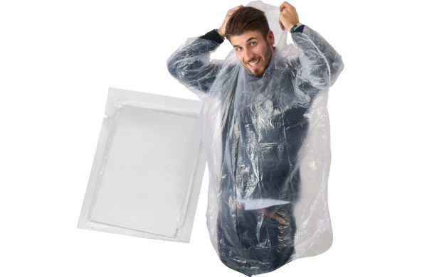 Phthalatefreier, transparenter Not-Poncho - transparent