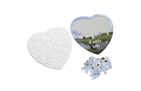 Puzzle Herz_ weiss