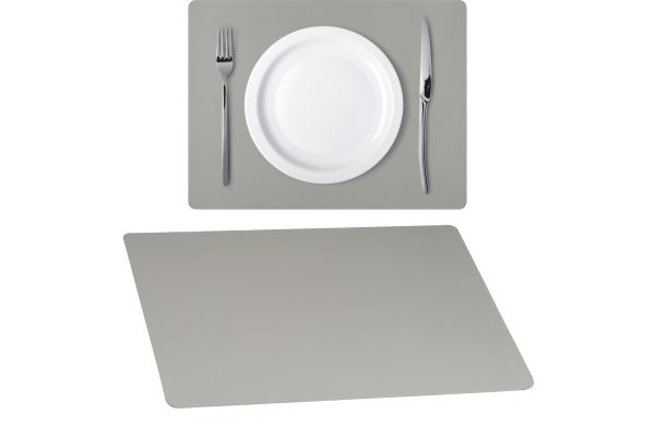 PVC Tischunterlage - silbergrau