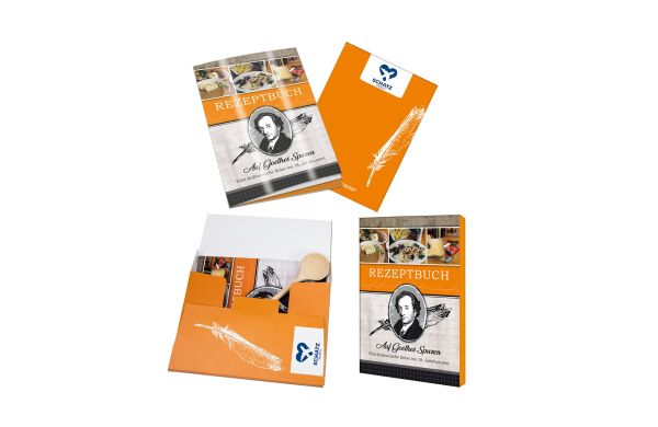Rezeptbuch-Set mit 1-c Logoeindruck