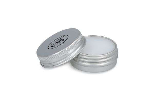 Runde Lippenbalsam-Dose aus recyceltem Aluminium, silber