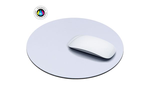 Rundes Mousepad - weiß